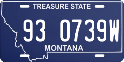 MT license plate 930739W