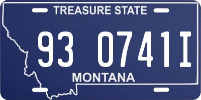 MT license plate 930741I