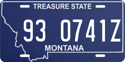 MT license plate 930741Z
