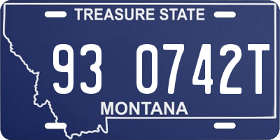 MT license plate 930742T