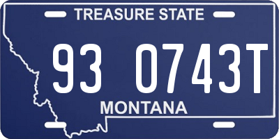 MT license plate 930743T