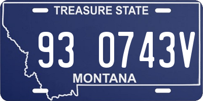 MT license plate 930743V