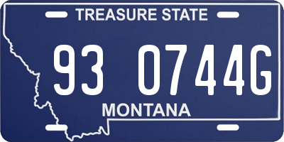 MT license plate 930744G