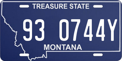 MT license plate 930744Y