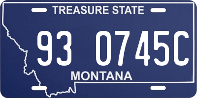 MT license plate 930745C