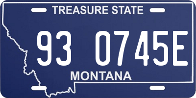 MT license plate 930745E