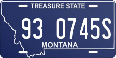 MT license plate 930745S