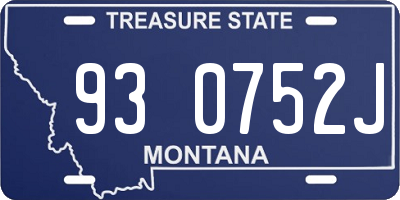 MT license plate 930752J