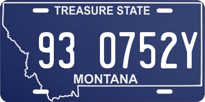 MT license plate 930752Y