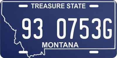 MT license plate 930753G