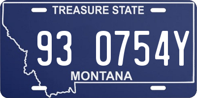 MT license plate 930754Y