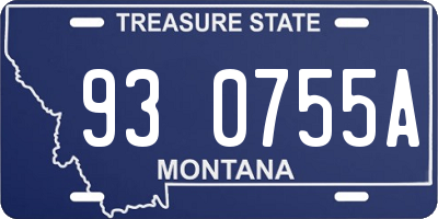 MT license plate 930755A
