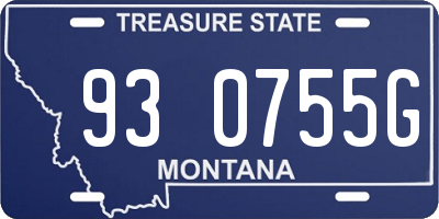 MT license plate 930755G