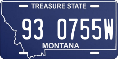 MT license plate 930755W
