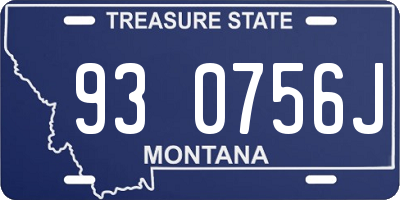 MT license plate 930756J