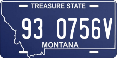 MT license plate 930756V