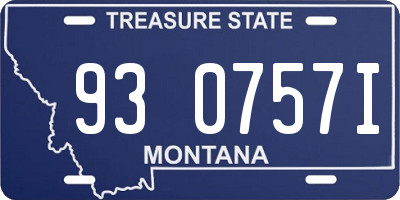 MT license plate 930757I