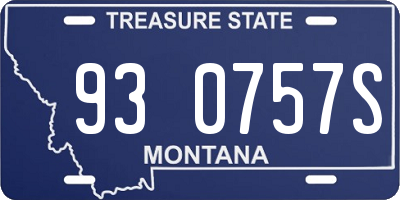MT license plate 930757S