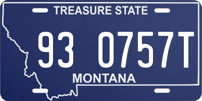 MT license plate 930757T