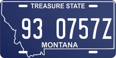 MT license plate 930757Z