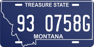MT license plate 930758G