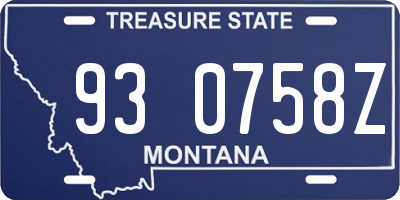 MT license plate 930758Z