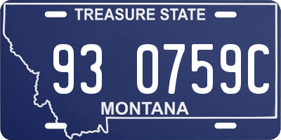MT license plate 930759C