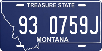 MT license plate 930759J