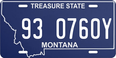 MT license plate 930760Y