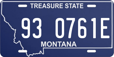 MT license plate 930761E