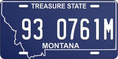 MT license plate 930761M