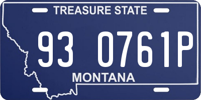 MT license plate 930761P