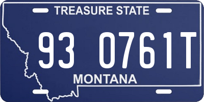 MT license plate 930761T