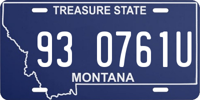 MT license plate 930761U