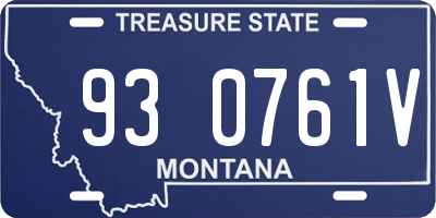 MT license plate 930761V