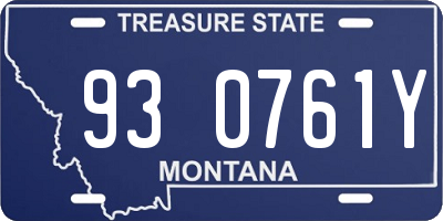 MT license plate 930761Y