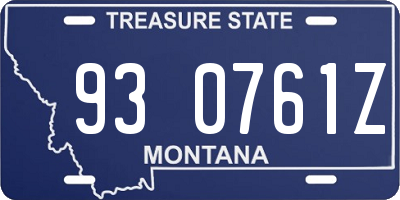 MT license plate 930761Z