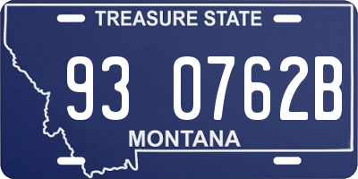 MT license plate 930762B