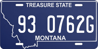 MT license plate 930762G