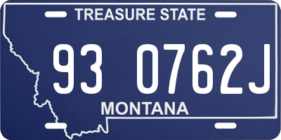 MT license plate 930762J