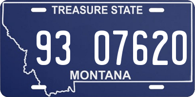 MT license plate 930762O