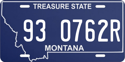 MT license plate 930762R