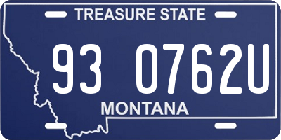 MT license plate 930762U
