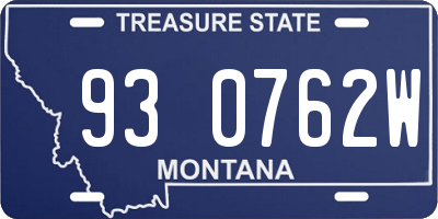 MT license plate 930762W