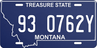 MT license plate 930762Y
