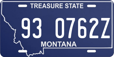 MT license plate 930762Z