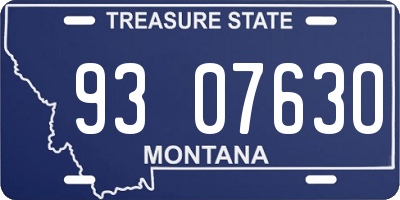 MT license plate 930763O