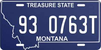MT license plate 930763T