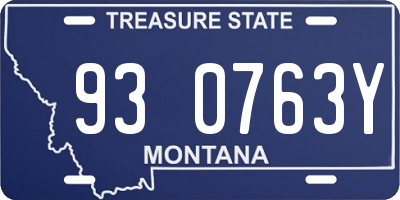 MT license plate 930763Y