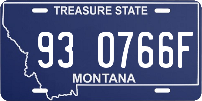 MT license plate 930766F